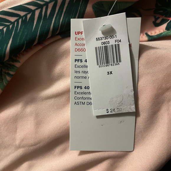 NWT Old Navy Flamingo Bikini bottom Women's Plus Size 3x Pink and Green NWT - Picture 3 of 6